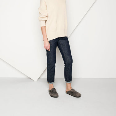 Unisex Boston Soft Footbed Oiled Leather Iron Regular/Wide