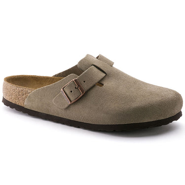 Unisex Boston Soft Footbed Suede Leather Taupe Medium/Narrow