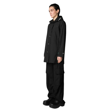 Women's April Hooded Raincoat in Black