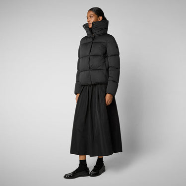 Woman's animal free puffer jacket Felicity in black