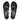 Island Slipper Leather Thong Wedge Black