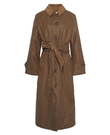 Marianne Waxed Trench Coat Sand/Ancient Loden Tartan