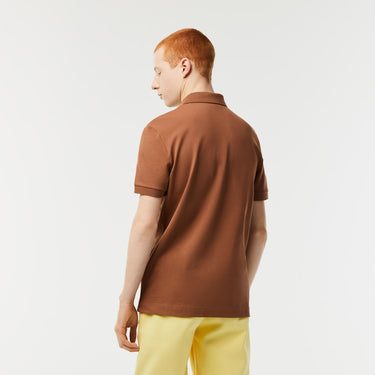 Men's Paris Regular Fit Stretch Cotton Piqué Polo Pecan