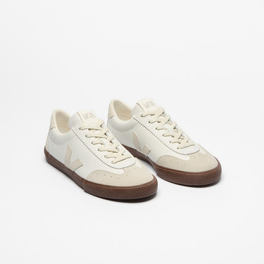 Women's VOLLEY LEATHER WHITE NATURAL BARK