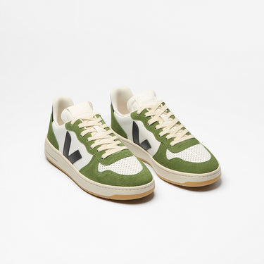 Men's V-10 LEATHER WHITE BLACK MILITAR