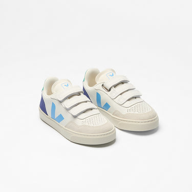 Kids' V-90 LEATHER WHITE CELESTE COBALT