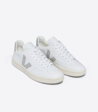 Women's V-12 LEATHER WHITE LIGHT GREY