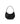 Opaque faux leather small "Hobo" shoulder bag Black