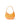 Shaded craquele faux leather small "Hobo" shoulder bag Orange