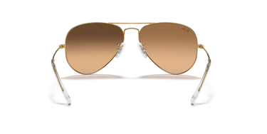 Ray-Ban AVIATOR GRADIENT - Frame Polished Arista Gold / Lenses Crystal Pink