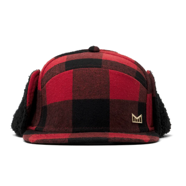 Trenches Icon Lumberjack Flannel Strapback Hat RED/BLACK