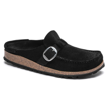Women's Buckley Suede Leather Black Medium/Narrow