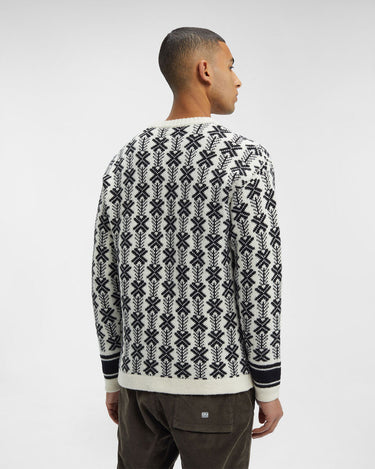 Wool Jacquard Logo Knit Var.01 - White
