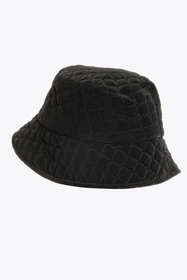 PUFFER - BUCKET QUILT HAT Black