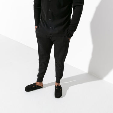 Unisex Boston Soft Footbed Suede Leather Black Regular/Wide