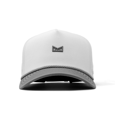 Odysea Rope Bulls Icon Hydro Performance Snapback Hat White / Grey
