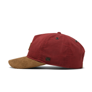Odysea Waxed Cord Thermal Unstructured Wax'd Strapback Hat Racing Red
