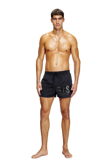 Mario-34-D-Core Swim shorts with logo print Black