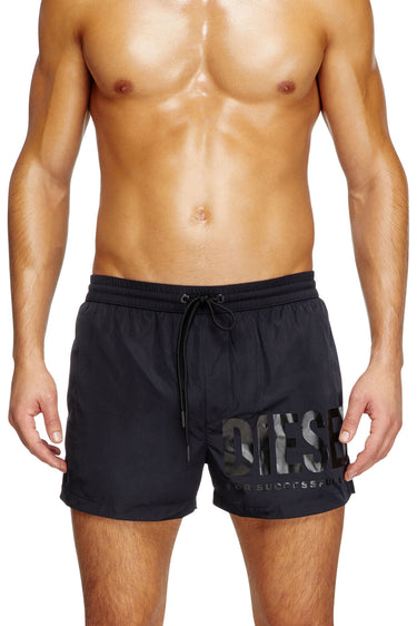 Mario-34-D-Core Swim shorts with logo print Black