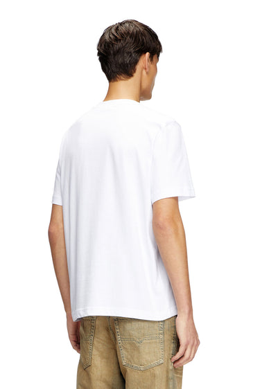 T-Adjust-Bigoval T-shirt with embossed Oval D White