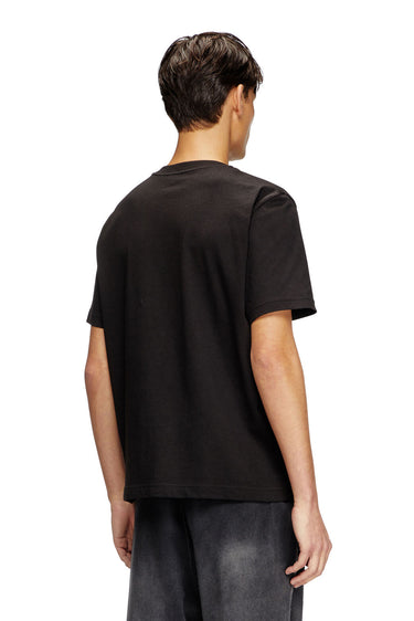 T-Adjust-Bigoval T-shirt with embossed Oval D Black