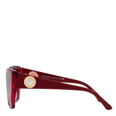 Bvlgari Acetate Woman Sunglass Bordeaux On Transparent Red