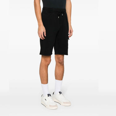 C.P. Company Light Fleece Utility Shorts Black