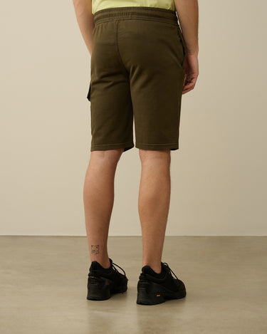 C.P. Company Light Fleece Utility Shorts Ivy Green