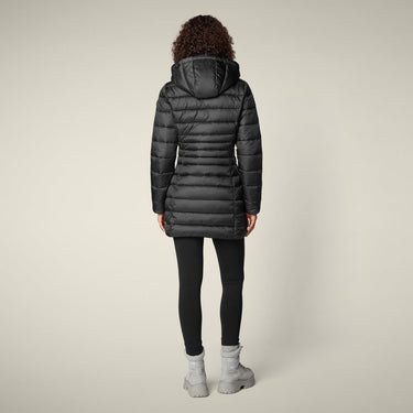 Women's Hooded Animal free Puffer Coat Reese in Black