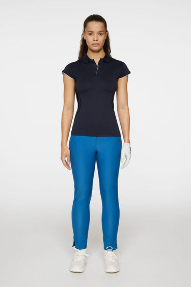 J.LINDEBERG ANA HYBRID KNIT POLO SHIRT JL NAVY