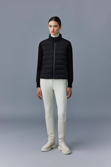 OCEANE-CITY Light down mixed-media jacket Black