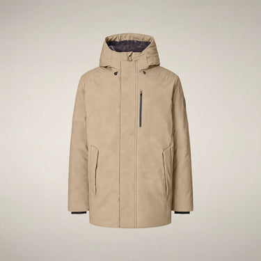 Men's ANTOINE Hooded Jacket in Stone Beige