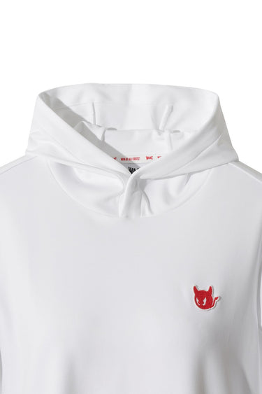 Women's Athletic Slogan Jersey Hoodie WHITE