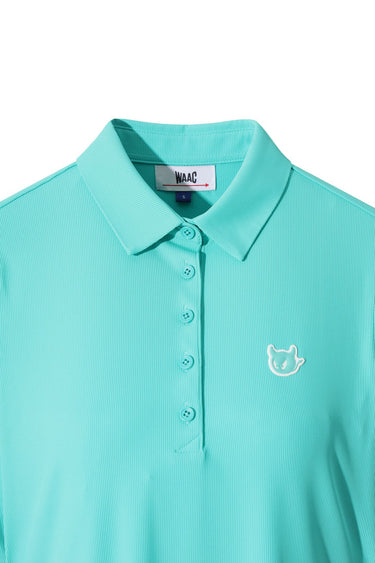 Women's Essential Rib Jersey Polo TEAL