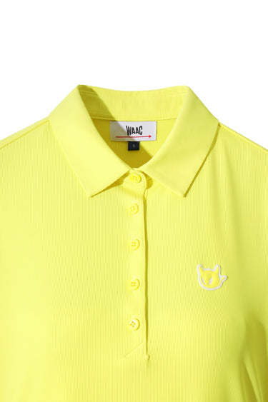 Women's Essential Rib Jersey Polo YELLOW
