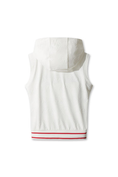 Women's Athletic WAACKY JQD Sleeveless Hoodie WHITE