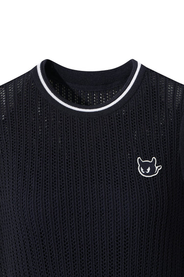 Women's Mesh Knit Dress NAVY