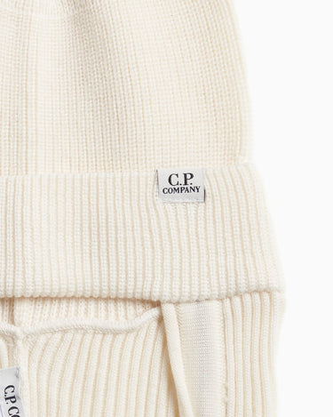 Re-Wool Beanie Balaclava Gauze White