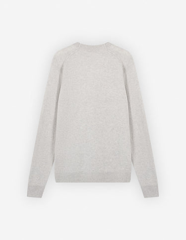 Baby Fox Patch Regular Cardigan Light Grey Melange