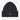 Bold Fox Head Patch Ribbed Beanie Black