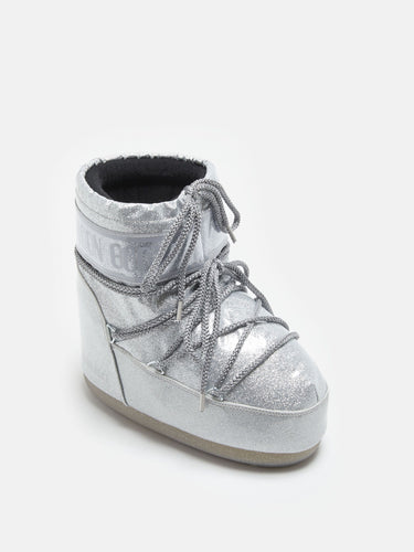 Icon Low Silver Glitter Boots