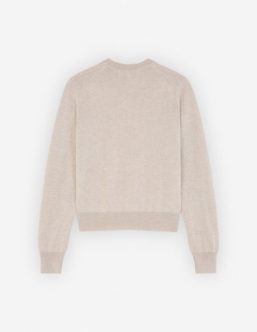 Bold Fox Head Patch Regular Jumper Light Beige Melange
