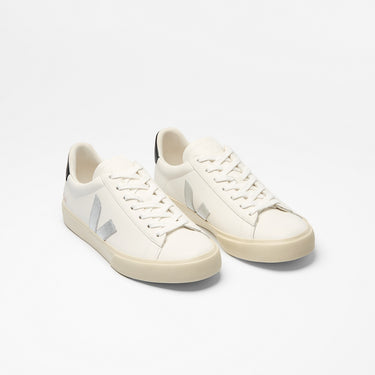 Women's CAMPO LEATHER WHITE SILVER BLACK