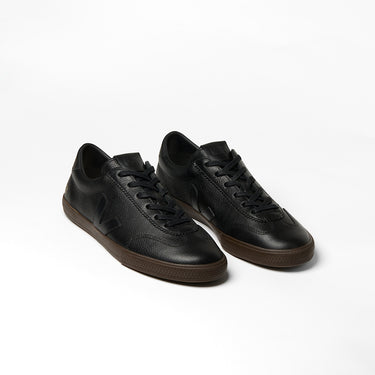 Men's VOLLEY SIGNATURE GRAINED OILED LEATHER BLACK EAGLE