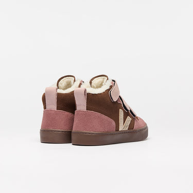 Kids' V-10 MID FURED SUEDE WALNUT PLATINE BARK