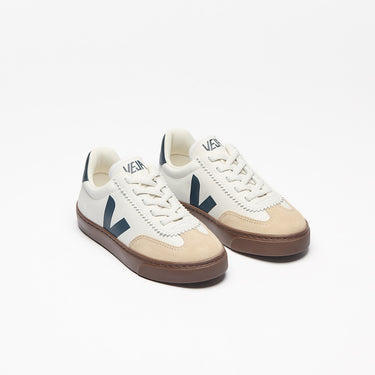Kids' VOLLEY ELASTIC LACES LEATHER WHITE NAUTICO BARK