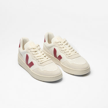 Men's V-90 LEATHER WHITE MARSALA NATURAL