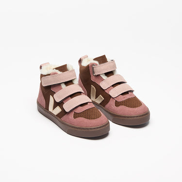 Kids' V-10 MID FURED SUEDE WALNUT PLATINE BARK
