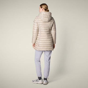 Women's MIRI Hooded Coat in Rainy Beige