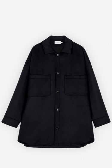 FULLY LINED TWO POCKETS OVERSHIRT BLACK